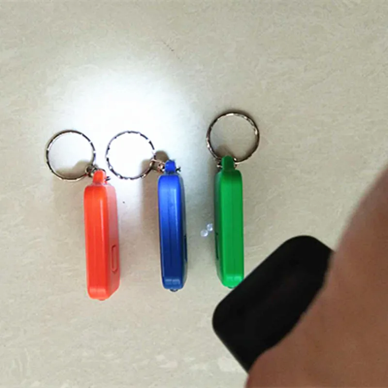Wholesale Reusable Night Lighting Real Power Torch Keychain Customizable Logo Mini LED Flashlight Emergency Light Key Chain Ring