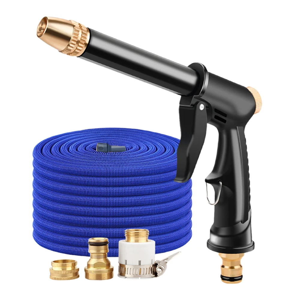 High Pressure Car Wash Gun with Water Pipe Spray Gun 360 Degree Rotating Car Washer with Connector for Household Vehicle Garden