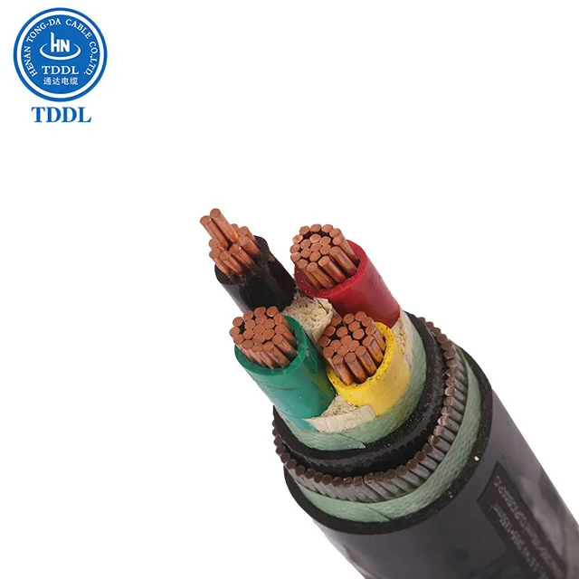 0 6/1kV 4 ядра медный провод с ПВХ изоляцией бронированный стальной лентой силового