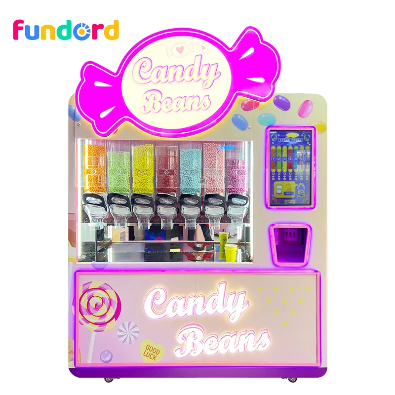 Fundord snack food candy vending machines for sales gumball sugar candy chocolate bean