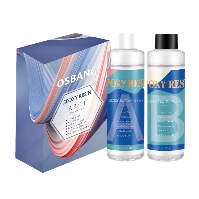 Osbang200g/набор, эпоксидная смола, высокая прозрачность, устойчивость к пожелтению, несколько пузырей, смола, эпоксидный клей AB для рукоделия