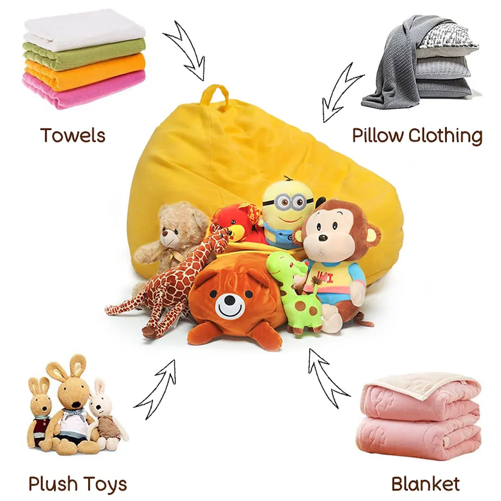 High Quality Baby Bean Bag Canvas Fabric Bean Bag Chair Modern Living Room Bedroom Corner Baby Lazy Bean Bag