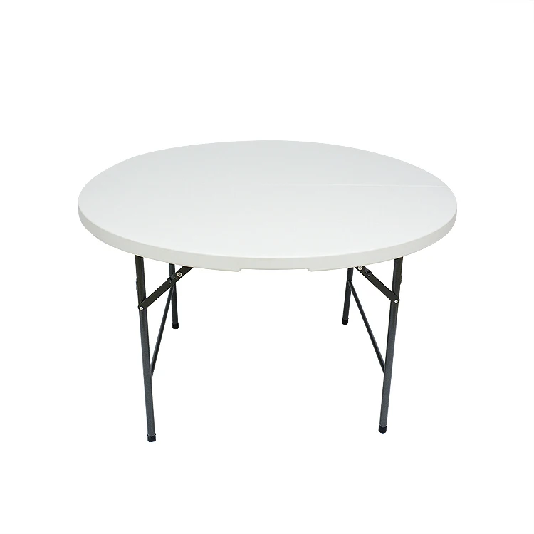 Hotsale 10 People Outdoor Banquet 4ft White Folding Round Plastic Table Top For Wedding Party