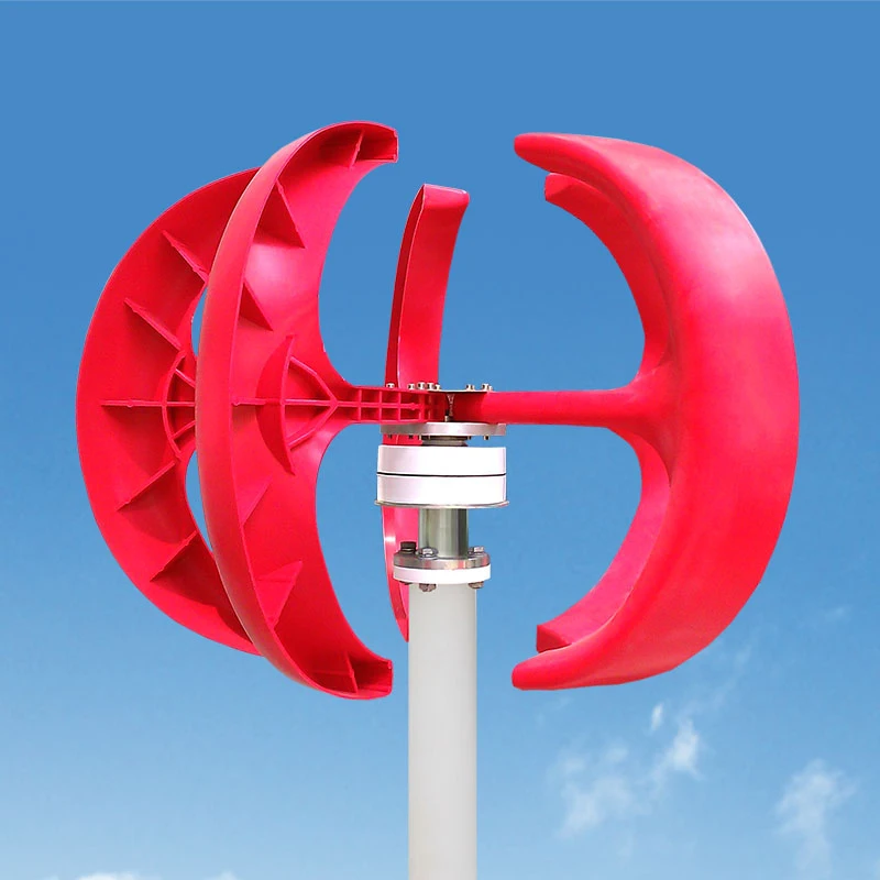 Tengyu Tech 100W 200W 300W 400W 500W 12/24V  Red Lantern Wind Turbine Wind Generator Vertical Axis vertical wind power generator