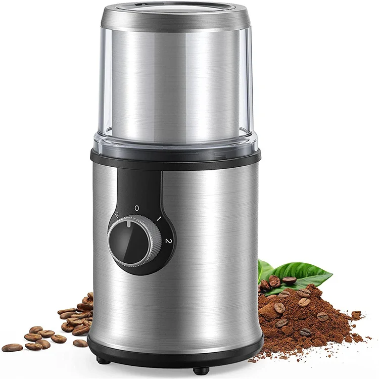 portable electric bean machine coffee grinder espresso stainless steel motor burr coffee grinder