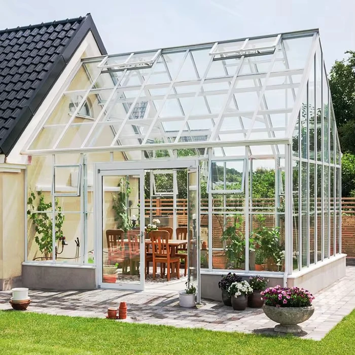 3M X 3M Brick 3X3 P Shaped Bespoke Conservatory Greenhouse Aluminum Edwardian Style Victorian Conservatory for Sale