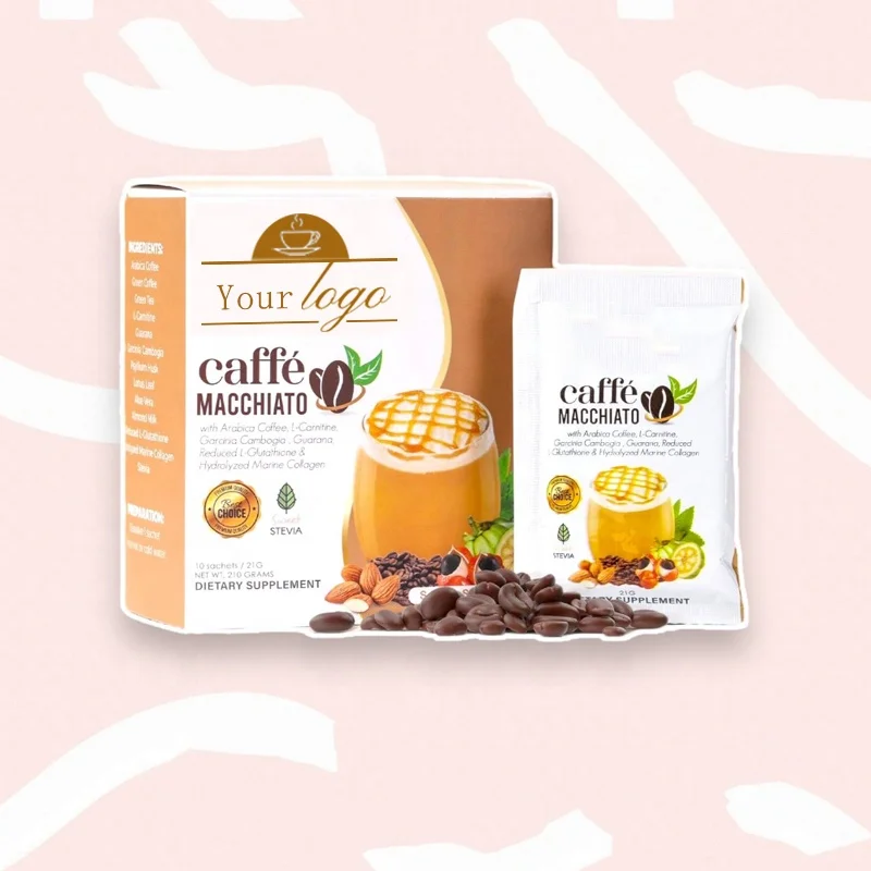Slimming Dietary Supplement Caffe Macchiato slim tea milk powder with garcinia cambogia guarana for aids in digestion