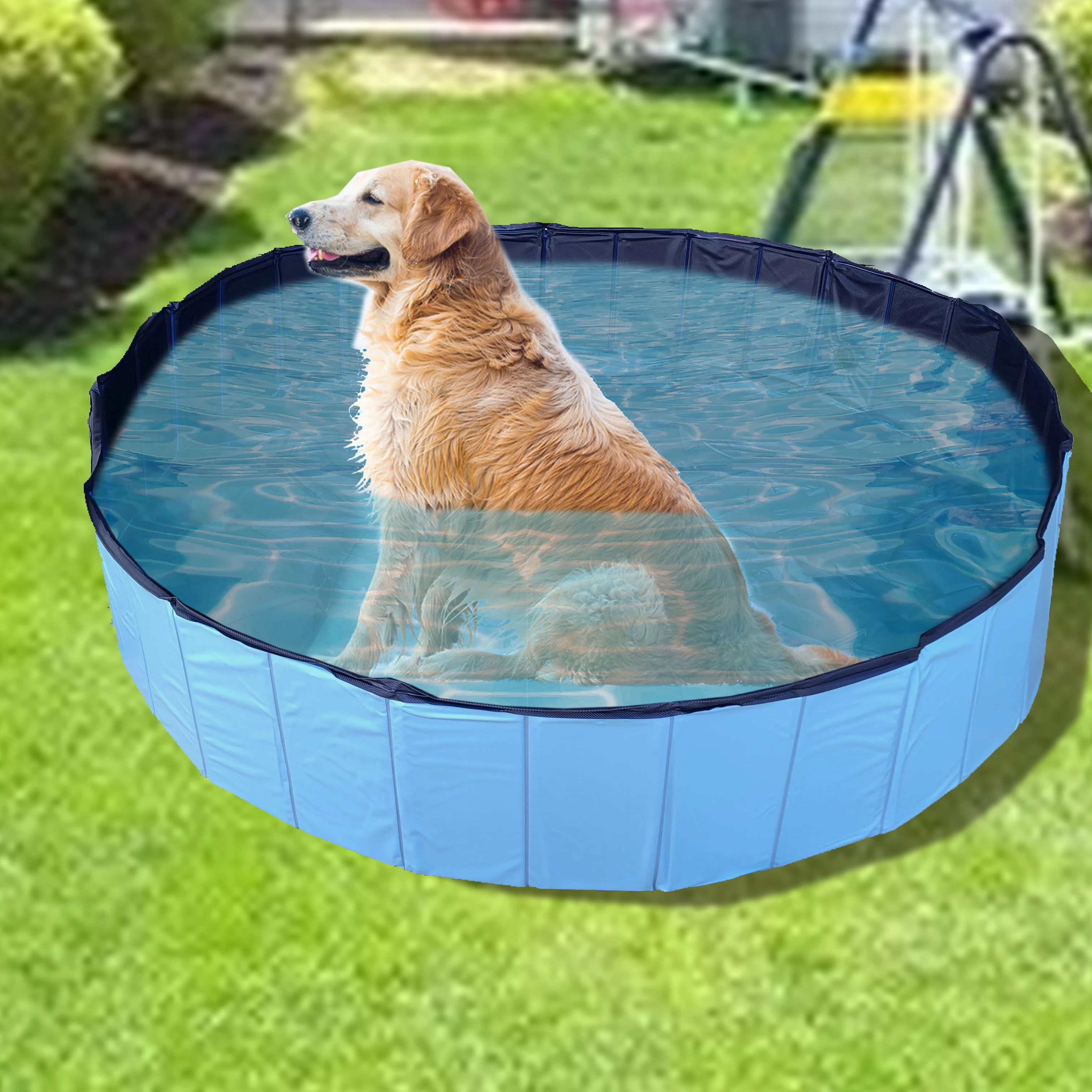  Dog Pet Bath Pvc Pools Collapsable Folding Pool Bathing Tub Paddling Swimming For Dogs Cats And