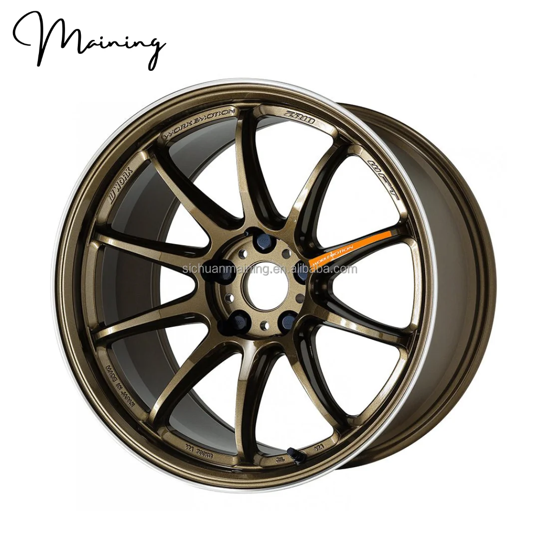 17 18 19 Inch Wheels 5x108 5x114.3 5x120 5x112 Bronze Multi Spoke Alloy Racing Car Wheels Passenger Car Wheels Rims