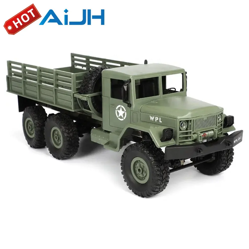 AiJH RC Truck Car Transporter Off-Road 6WD Tactical 2.4G Rock Crawler RC Truck Electronic Toys Kids Gift Remote Control Cars