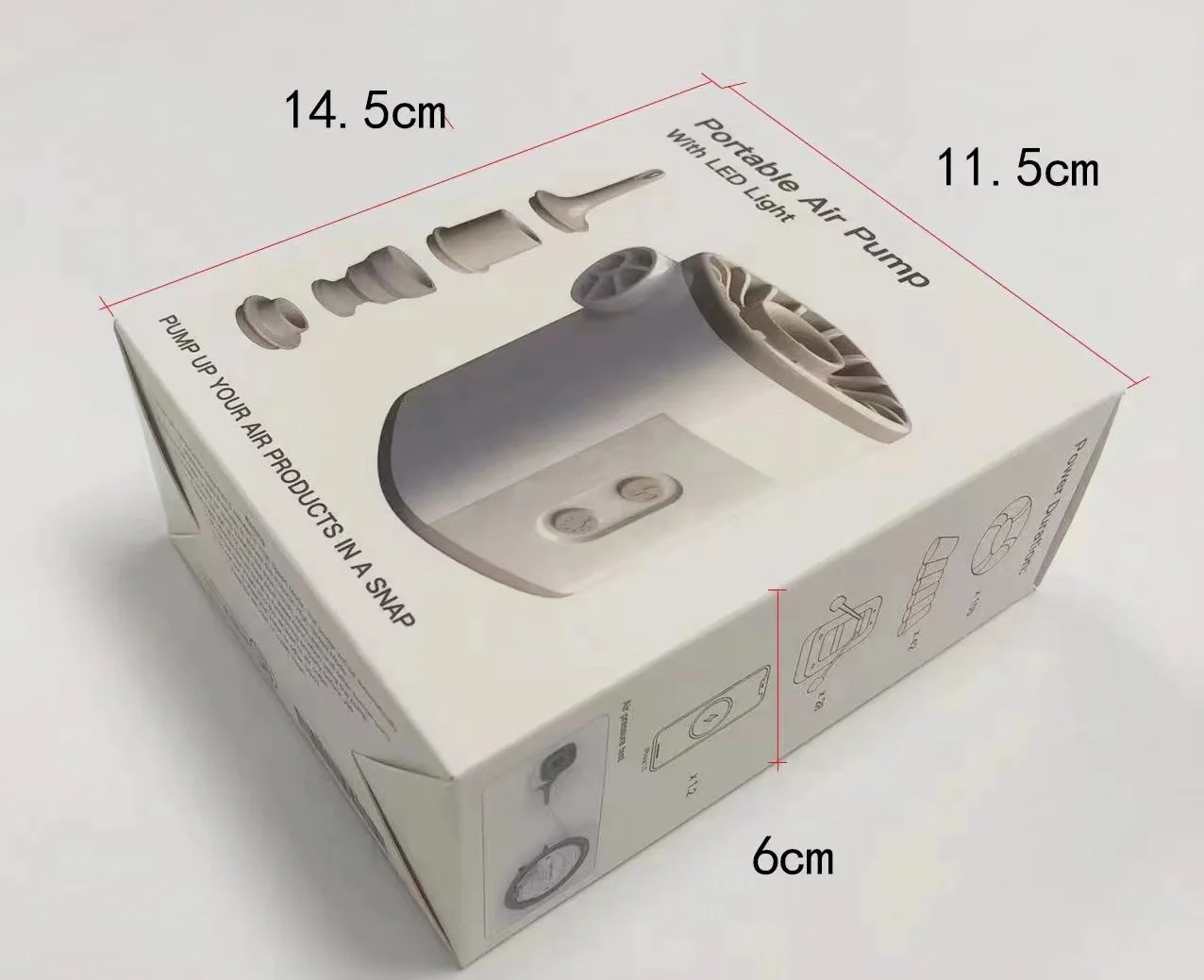 3600mAh rechargeable treasure lighting Mini Cordless  USB Wireless Portable Electric Air Pump for Inflatables Bed Mattress