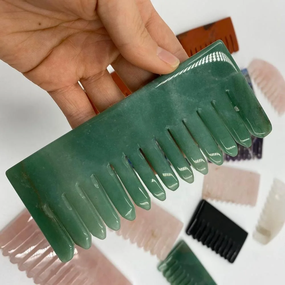 New product natural crystal healing crystal combs rose quartz obsidian crafts for wedding souvenir guests