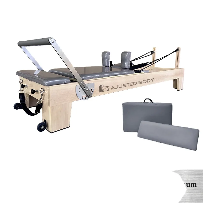 Home Gym Professional Yoga Training Bed Wooden Equipment Fitness Balance Exercise Machine White Pilates Reformer
