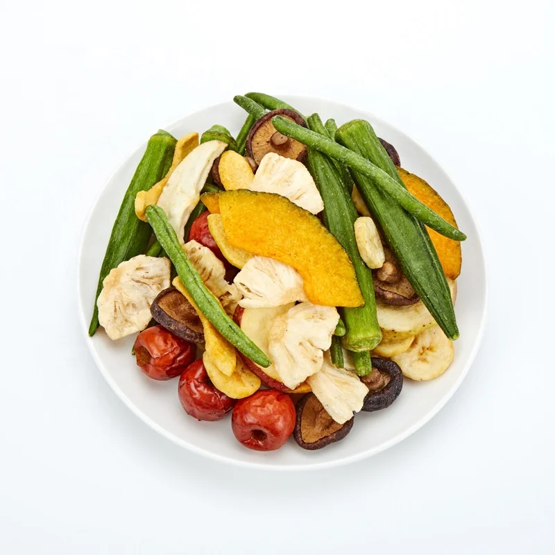 Wholesale mixed Premium  dried Dehydrated fruits and vegetables Dry Healthy chips Dried snacks  dried fruit Crispy halal food