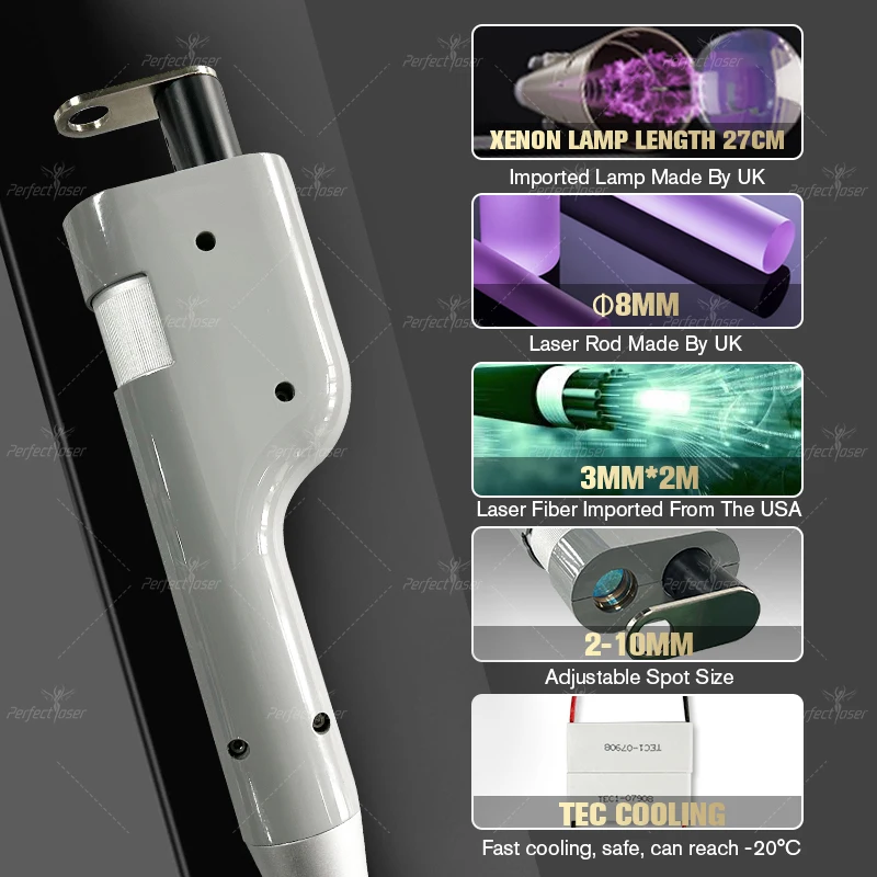 Александритовый лазер для удаления волос, александритовый лазер для удаления волос, удаление Вены, лазерный аппарат с длинным импульсом Nd Yag