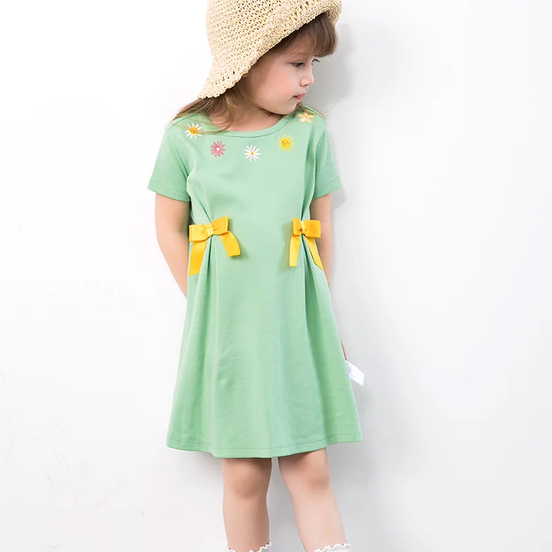 
High Quality Children Girl Bowknot Princess Holiday Dress For Party Birthday Wedding 