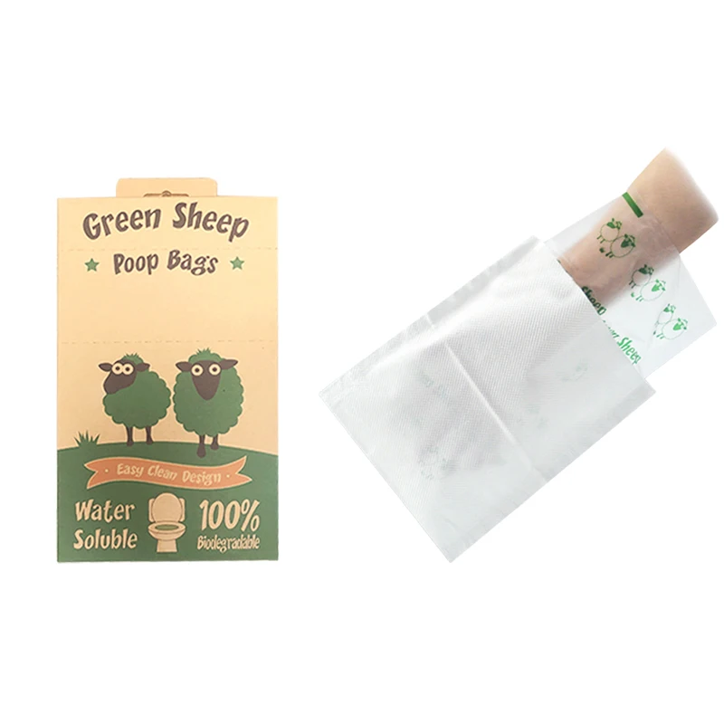 Custom Compostable Corn Starch Bio Degradable Double-Layer Dog Poop Bags  Clear Cat Poop Bag Box For Dog Poop