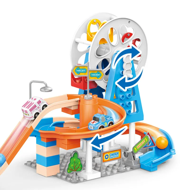 Jinming Educational Toys Plastic Building Bock Diy Track Maze Toy Bricks Ejection Race Track Toy