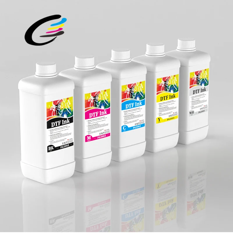 Fcolor factory Hot Selling Premium DTF Ink 1000ml dtf White Ink For Epson L1800 XP600 I3200 4720 1390 DX5 DX7 dtf ink