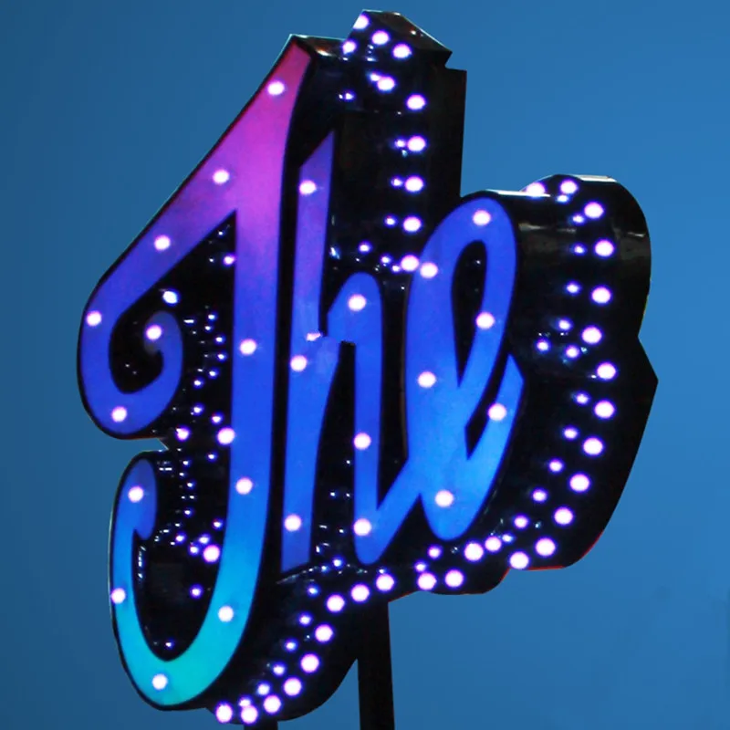 Colorful LED Letter Logo Store Window Display Light Customized 3D Letters