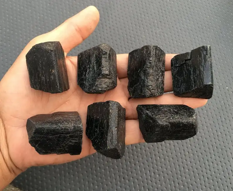 Natural Black Tourmaline Untreated Gemstone 3 Pieces Untreated Rough Wholesale Natural Jewelry Making