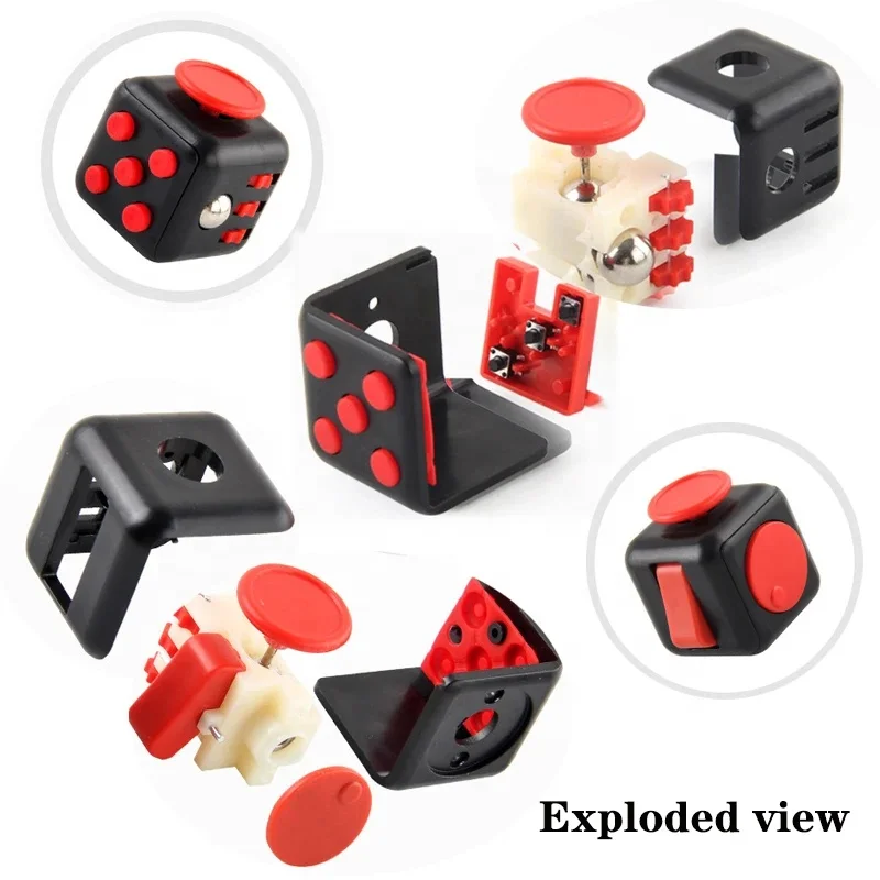 YUWEI Rainbow Color Cubes Antistress Toys Stress Relief Decompression Toy Offices Games For Adults Antistress anxiety Kids Gift
