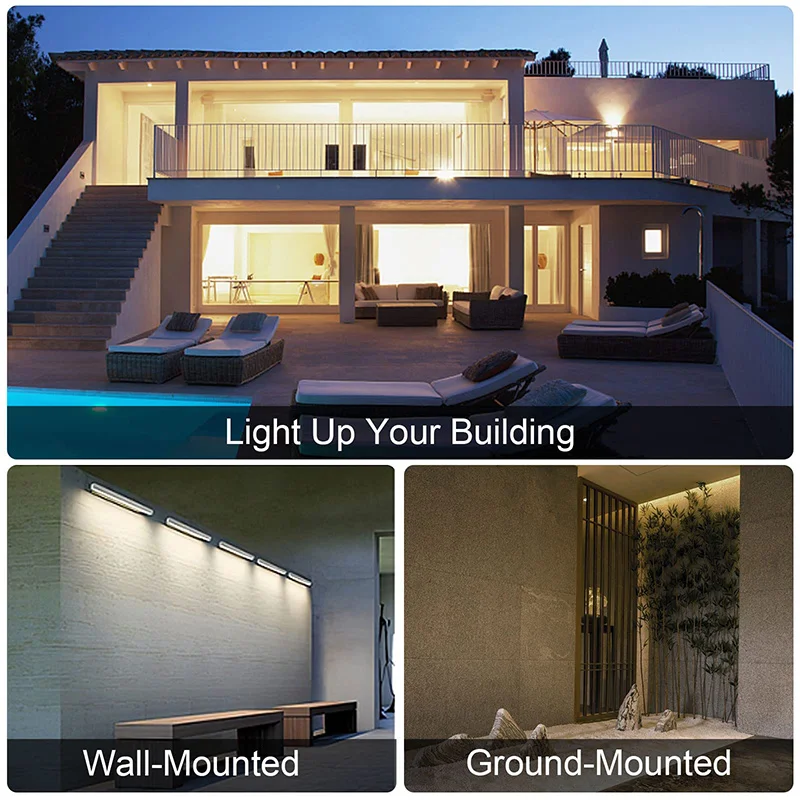 Наружные светодиодные настенные шайбы освещение RGB 18 Вт 24 36 водонепроницаемые светильники