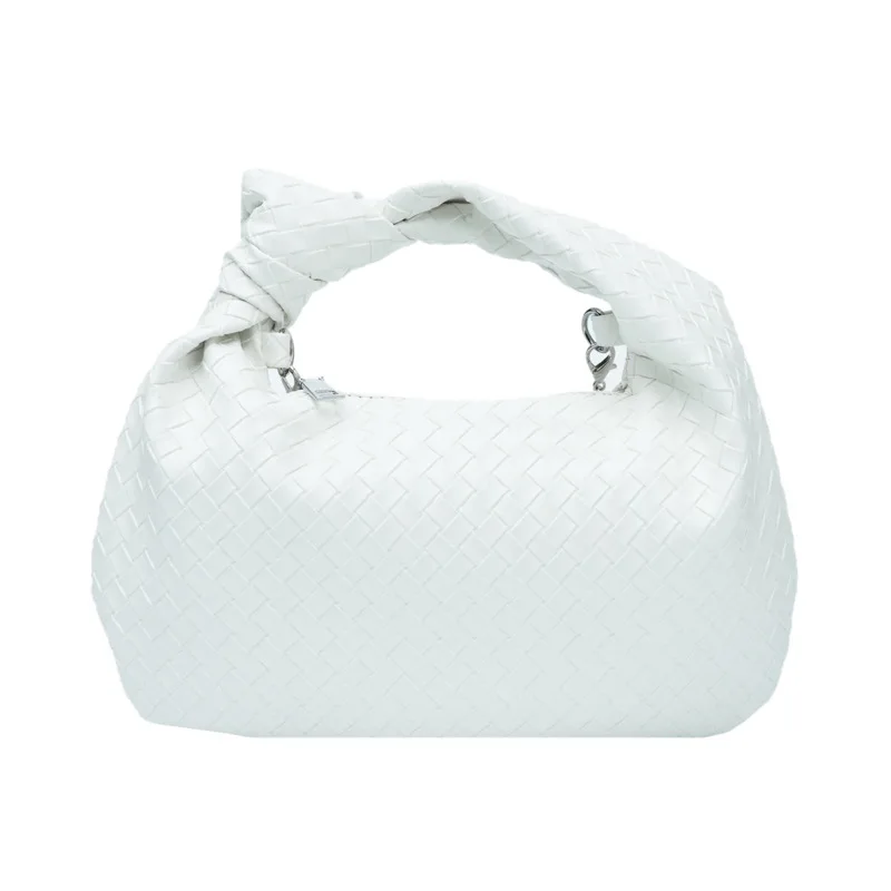 2021 new PU cloud woven bag soft leather knotted underarm hand bag handbag lady handbag