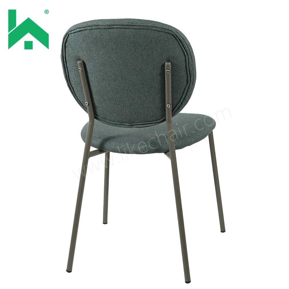 Hot sale Nordic high quality dining chair Modern Metal Leg Dinning Chair Modern Restaurant Hall French Fabric Dining Chair