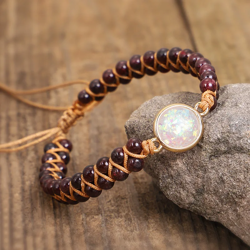  New Fashion High Quality Vintage Women Jewelry Natural Gemstone Stone Beads Macrame