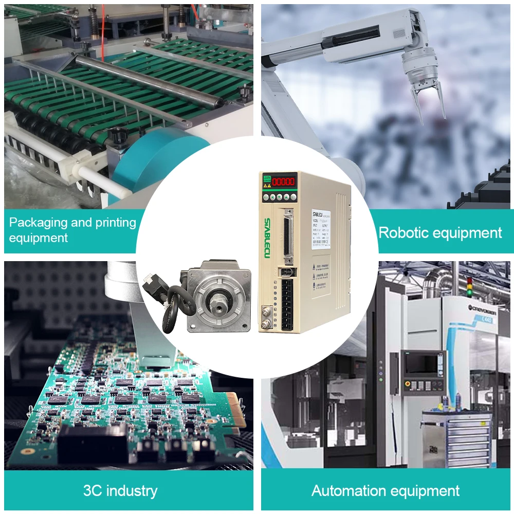 Ether CAT CANopen servo motor 2000w 220V 2000RPM AC servo motor and drive CNC machine driver and servo motor set