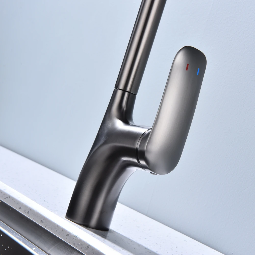 Popular Design Classical Item Gun Grey Color Restroom Mixer Single Handle Tap for Brass Material with a Industrial Price