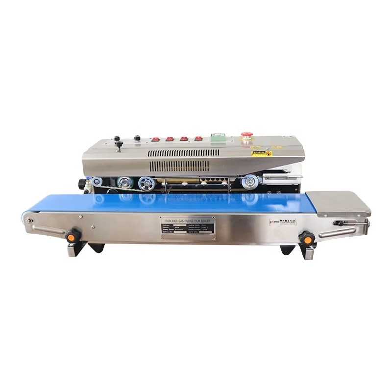 Model FRM-980 Semi-automatic vertical date printing potato chip bag with sealing machine, with nitrogen bag sealing machine
