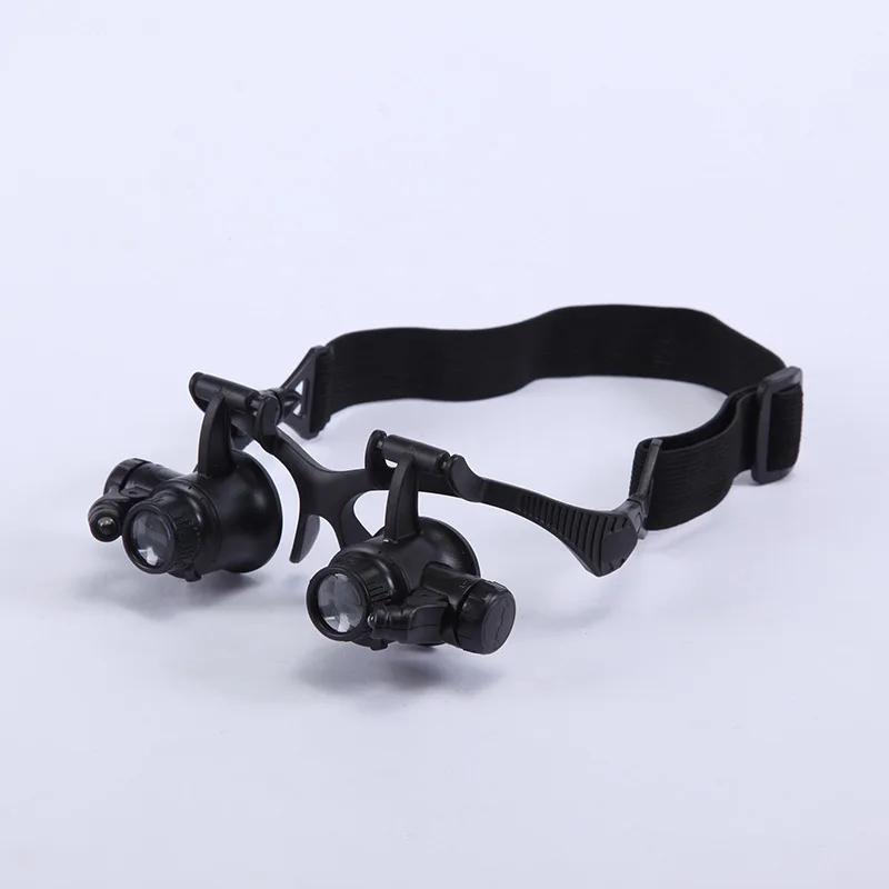 25X Magnifier Magnifying Eye Glass Loupe Jeweler Watch Repair Kit LED Light 20X