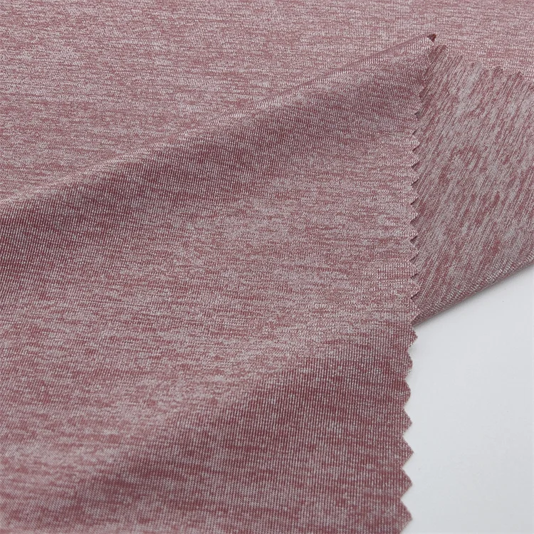 Luxury Competitive Price Fine Fabrics 150Gsm 52% Polyester 41% Nylon 7% Spandex  N/T Melange Knitting Yarn Fabric