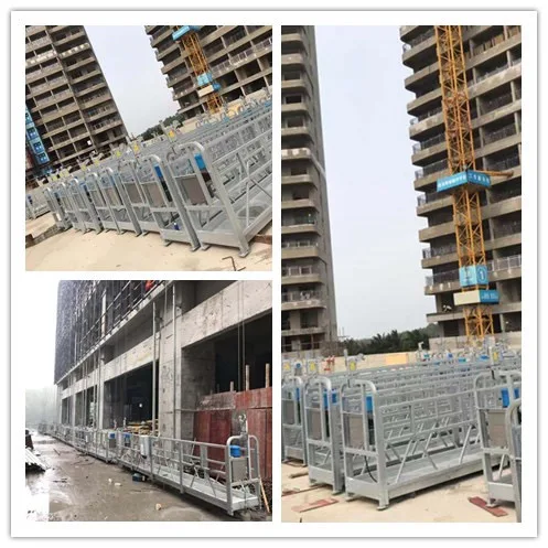 Galvanised ZLP800 Building Maintenance Unit Rope Suspended Platform Construction Cradle