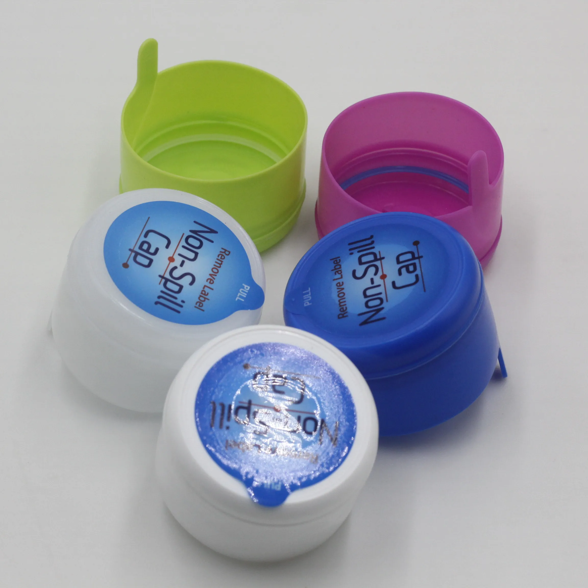 Chinese factory different design 5 gallon water bottle lids 55mm plastic end caps for pure water
