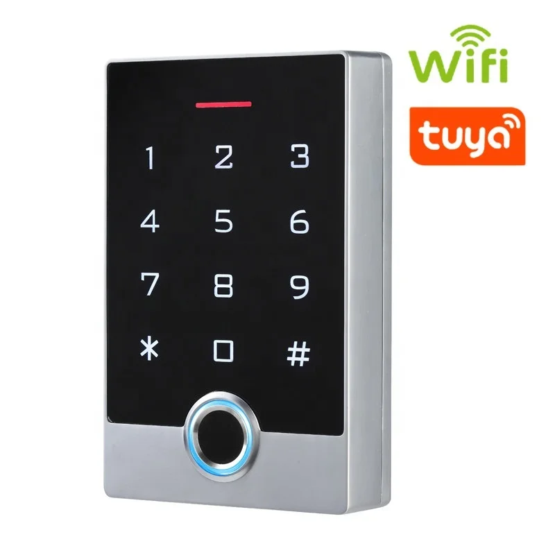IP68 Waterproof Tuya APP WiFi Keypad Touch Screen Fingerprint Rfid Access Control Reader fingerprint biometric reader