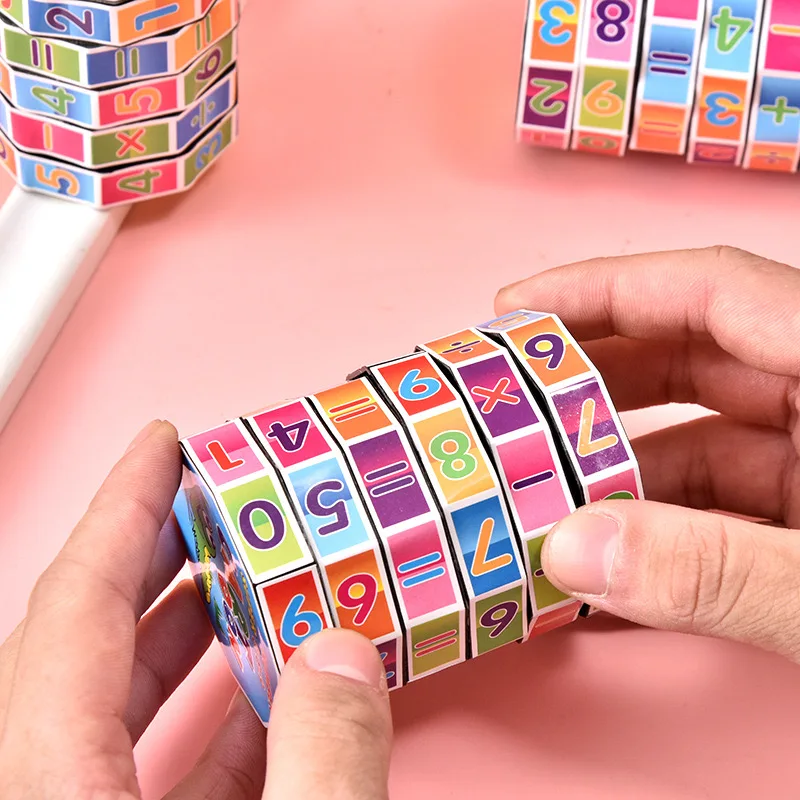 Wholesale Cylindrical plastic Baby Funny Number Early Learning Children Montessori Educational toy Puzzles Magic cube