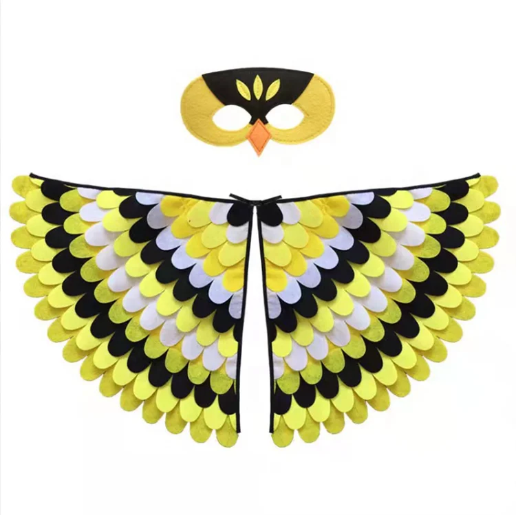 2023 Ecowalson Kids Animal Costume Birds Felt Wings Fun Cosplay Halloween Costumes Butterfly Wing