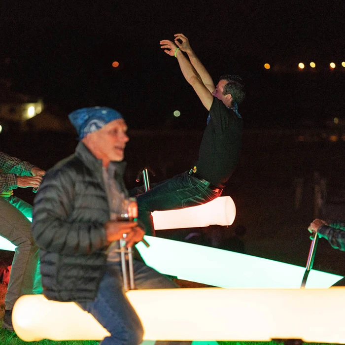 Funny park teetertotter Waterproof LED party Illuminated light up seesaw