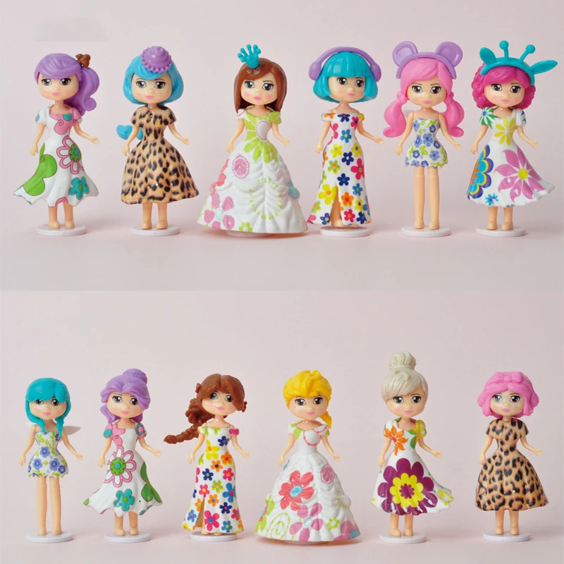 Wholesale Customized Figures Model Dolls OEM Action Figures Cartoon Girl Theme Party Decoration Color Box Mini 3D