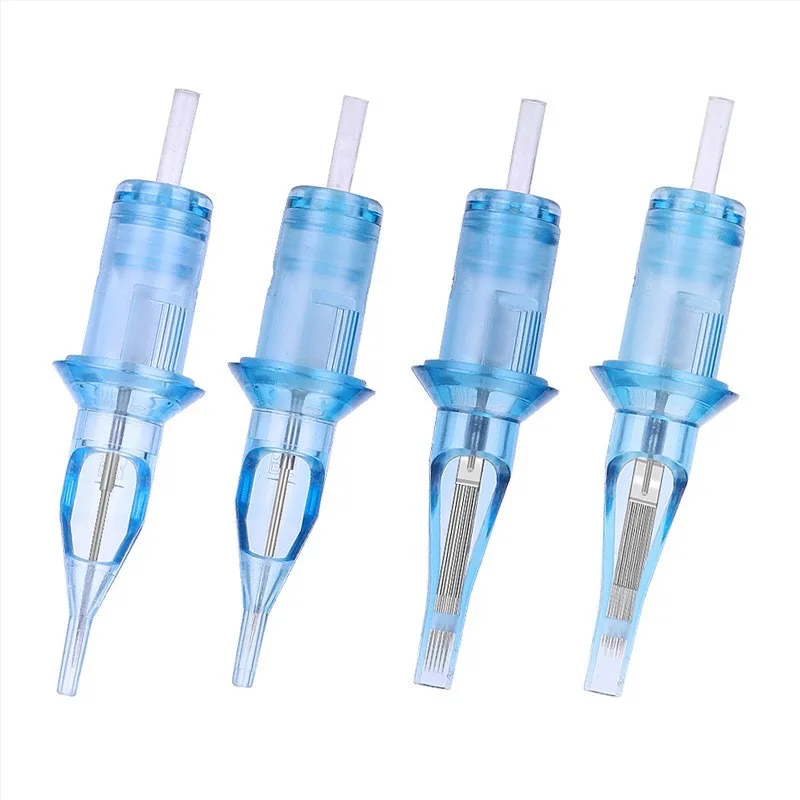 Tattoo Cartridge Needle Machine Pen Cartridges Blue Star 10pcs Needles Supplies PMU Microblade Professional Kit RL RS M1 RM