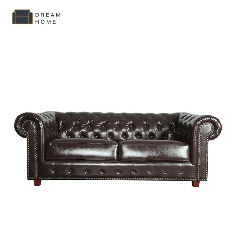 Горячая Распродажа, кожаный диван Chesterfield для гостиной, кожаный диван в винтажном стиле 214*106*79 см