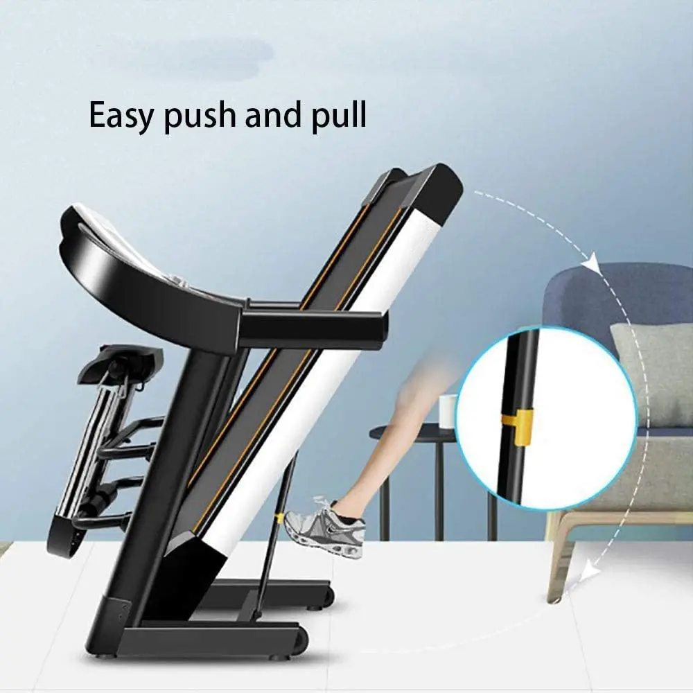 Treadmill 1.0HP Walking Treadmill Jogging Machine with Remote Control Shock Absorption LED Display for home Fitness