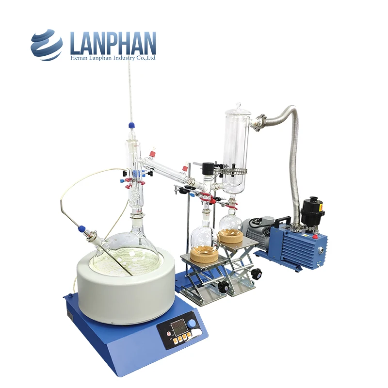 5l lab rotary extraction equipment mini fractional distiler distilayion industrial distillery short path