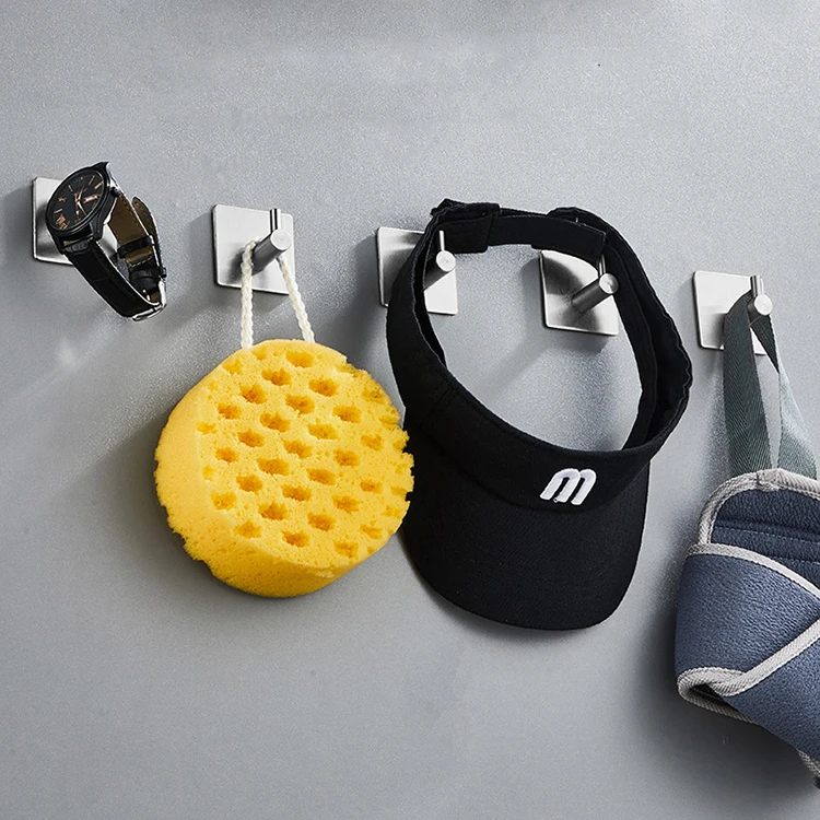 Stainless Steel Towel Hook Wall Heavy Duty Bath Towel Wall Hook Mount Robe Coat Hangers For Bathroom