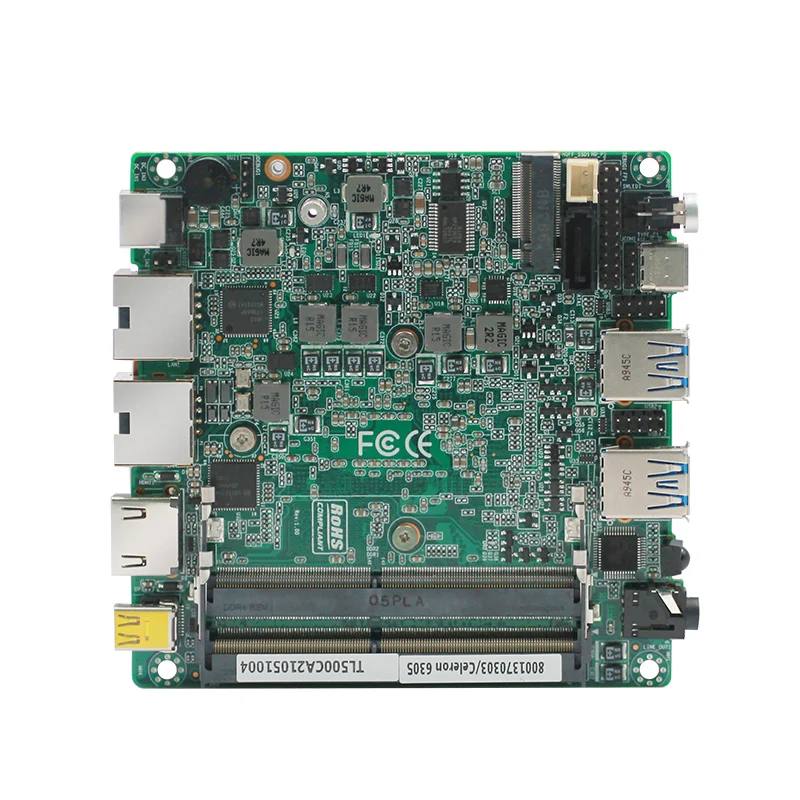 Piesia Mini Nuc Motherboard 11th I5-1135G7/I7-1165GG7 2*DDR4 64GB HDMI2.0 4K 2*LAN Industrial Motherboard for Robot Control