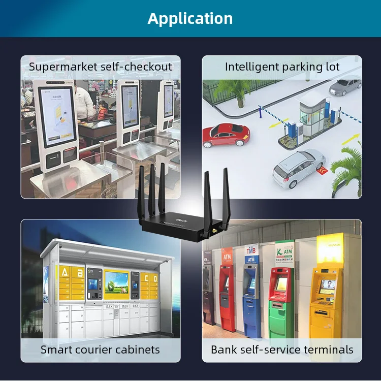 TUOSHI Vehicle Caravan Wifi Mobile Signal CPE SMA External Antenna 1200mbps Dual Lock band lte Sim 4g industrial cellular router