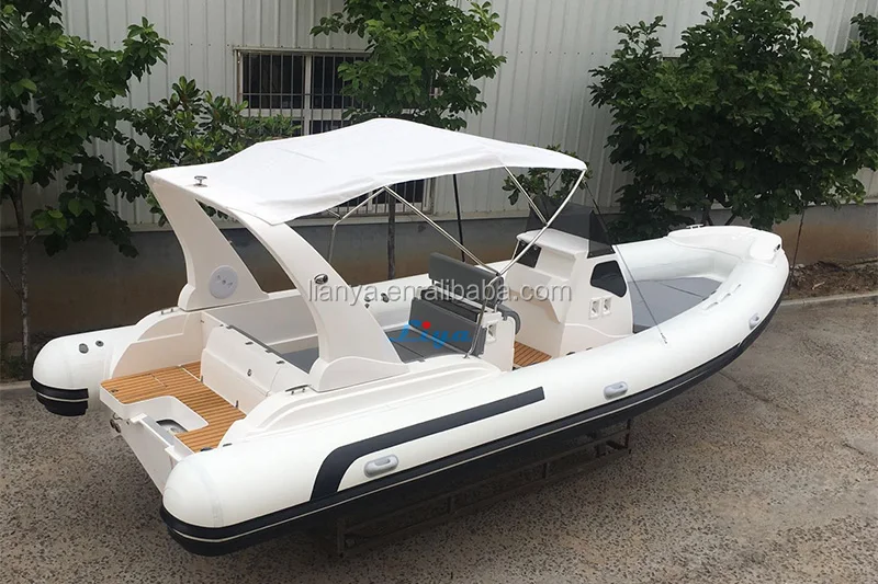 
Liya 7.5m inflatable boat 25ft rib boat fiber glass hulls boat for sale 